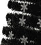 vidaXL - Kerstboom - met - LED-sneeuwvlokken - 210 - cm - glasvezel - zwart