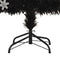 vidaXL - Kerstboom - met - LED-sneeuwvlokken - 210 - cm - glasvezel - zwart