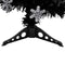 vidaXL - Kerstboom - met - LED-sneeuwvlokken - 64 - cm - glasvezel - zwart