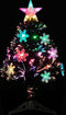 vidaXL - Kerstboom - met - LED-sneeuwvlokken - 64 - cm - glasvezel - zwart