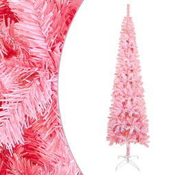 vidaXL - Kerstboom - smal - 150 - cm - roze