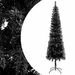 vidaXL - Kerstboom - smal - 150 - cm - zwart