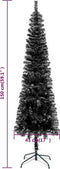 vidaXL - Kerstboom - smal - 150 - cm - zwart