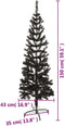 vidaXL - Kerstboom - smal - 150 - cm - zwart