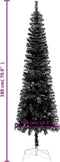 vidaXL - Kerstboom - smal - 180 - cm - zwart