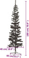 vidaXL - Kerstboom - smal - 180 - cm - zwart