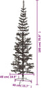 vidaXL - Kerstboom - smal - 180 - cm - zwart