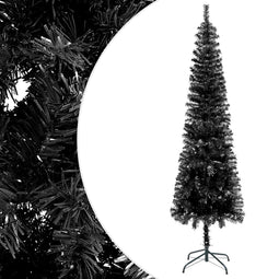 vidaXL - Kerstboom - smal - 210 - cm - zwart
