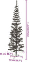 vidaXL - Kerstboom - smal - 210 - cm - zwart