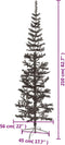 vidaXL - Kerstboom - smal - 210 - cm - zwart