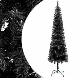 vidaXL - Kerstboom - smal - 240 - cm - zwart