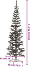 vidaXL - Kerstboom - smal - 240 - cm - zwart