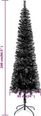 vidaXL - Kerstboom - smal - 240 - cm - zwart