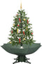 vidaXL - Kerstboom - sneeuwend - met - paraplubasis - 140 - cm - groen