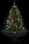vidaXL - Kerstboom - sneeuwend - met - paraplubasis - 140 - cm - groen