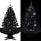 vidaXL - Kerstboom - sneeuwend - met - paraplubasis - 140 - cm - PVC - zwart