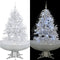 vidaXL - Kerstboom - sneeuwend - met - paraplubasis - 140 - cm - wit
