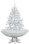 vidaXL - Kerstboom - sneeuwend - met - paraplubasis - 140 - cm - wit