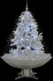 vidaXL - Kerstboom - sneeuwend - met - paraplubasis - 140 - cm - wit