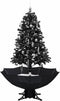 vidaXL - Kerstboom - sneeuwend - met - paraplubasis - 170 - cm - PVC - zwart