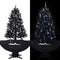 vidaXL - Kerstboom - sneeuwend - met - paraplubasis - 170 - cm - PVC - zwart