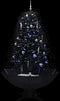 vidaXL - Kerstboom - sneeuwend - met - paraplubasis - 170 - cm - PVC - zwart