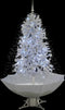 vidaXL - Kerstboom - sneeuwend - met - paraplubasis - 170 - cm - wit