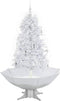 vidaXL - Kerstboom - sneeuwend - met - paraplubasis - 170 - cm - wit