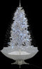 vidaXL - Kerstboom - sneeuwend - met - paraplubasis - 190 - cm - wit