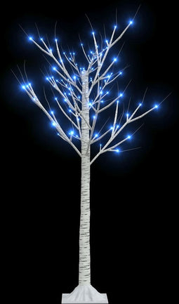 vidaXL - Kerstboom - wilg - met - 120 - blauwe - LED's - binnen - en - buiten - 1,2 - m