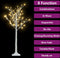 vidaXL - Kerstboom - wilg - met - 120 - warmwitte - LED's - binnen - en - buiten - 1,2 - m