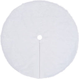 vidaXL - Kerstboomrok - 122 - cm - kunstvacht - wit