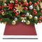 vidaXL - Kerstboomrok - 48x48x25 - cm - rood - en - wit