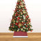 vidaXL - Kerstboomrok - 48x48x25 - cm - rood - en - wit
