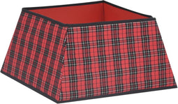 vidaXL - Kerstboomrok - 48x48x25 - cm - rood - en - zwart