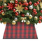 vidaXL - Kerstboomrok - 48x48x25 - cm - rood - en - zwart