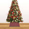 vidaXL - Kerstboomrok - 48x48x25 - cm - rood - en - zwart