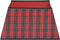 vidaXL - Kerstboomrok - 48x48x25 - cm - rood - en - zwart
