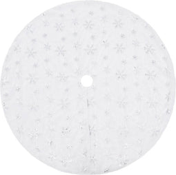 vidaXL - Kerstboomrok - luxe - 150 - cm - kunstvacht - wit