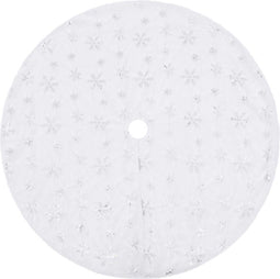 vidaXL - Kerstboomrok - luxe - 90 - cm - kunstvacht - wit