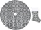 vidaXL - Kerstboomrok - luxe - met - sok - 122 - cm - stof - grijs