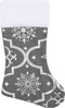 vidaXL - Kerstboomrok - luxe - met - sok - 122 - cm - stof - grijs