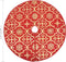 vidaXL - Kerstboomrok - luxe - met - sok - 122 - cm - stof - rood