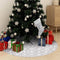 vidaXL - Kerstboomrok - luxe - met - sok - 122 - cm - stof - wit