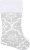 vidaXL - Kerstboomrok - luxe - met - sok - 122 - cm - stof - wit