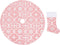 vidaXL - Kerstboomrok - luxe - met - sok - 150 - cm - stof - roze