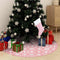 vidaXL - Kerstboomrok - luxe - met - sok - 150 - cm - stof - roze