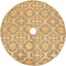 vidaXL - Kerstboomrok - luxe - met - sok - 90 - cm - stof - geel