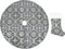 vidaXL - Kerstboomrok - luxe - met - sok - 90 - cm - stof - grijs