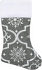 vidaXL - Kerstboomrok - luxe - met - sok - 90 - cm - stof - grijs